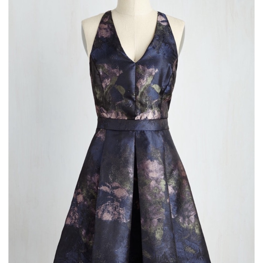 Adelyn Rae - Flare dress (navy)